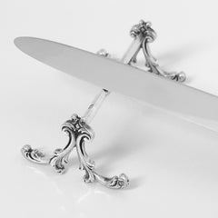 Rare French All Sterling Silver Knife Rests Set of Eight-Piece