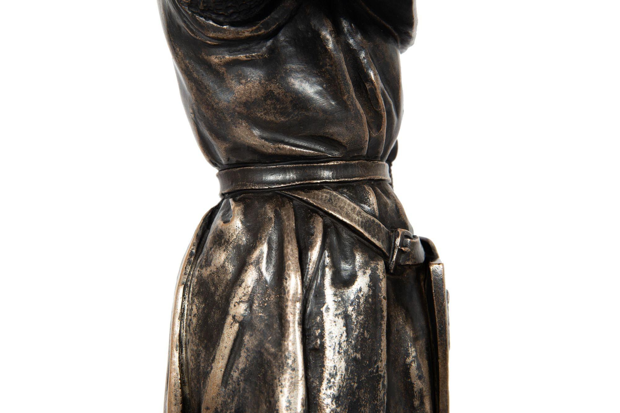 Rare French Antique Bronze Sculpture “Credo” by Emmanuel Fremiet 8