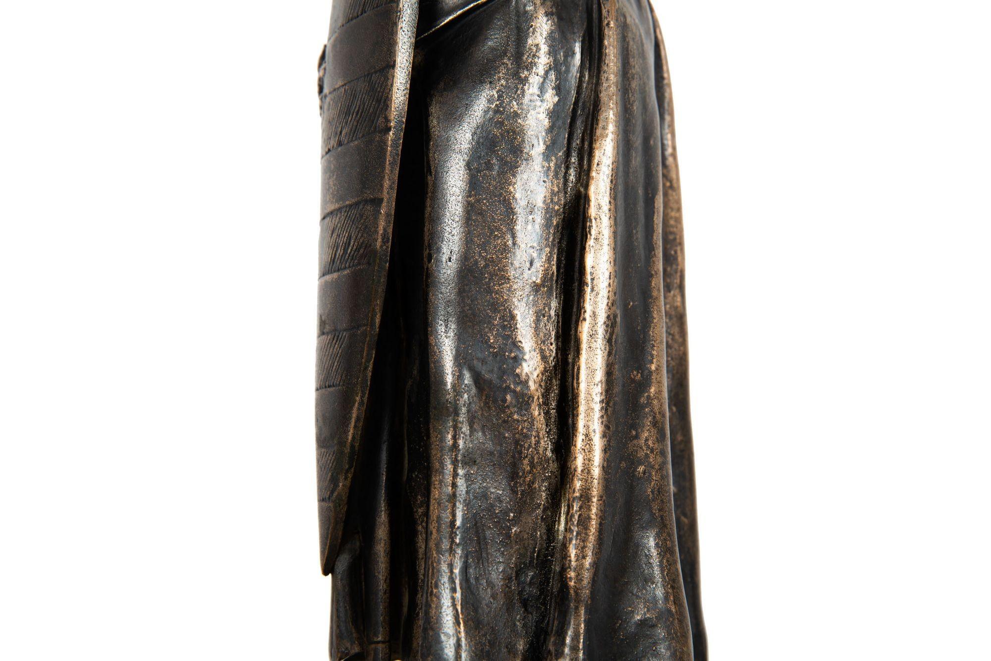 Rare French Antique Bronze Sculpture “Credo” by Emmanuel Fremiet 11