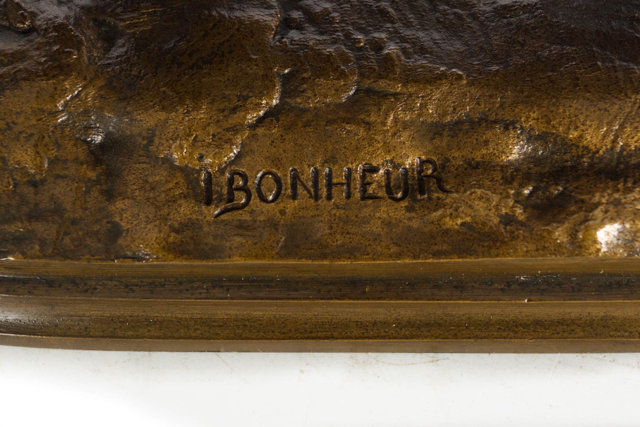 Rare sculpture française ancienne en bronze d'un bison européen par Isidore Bonheur, vers 1870 5