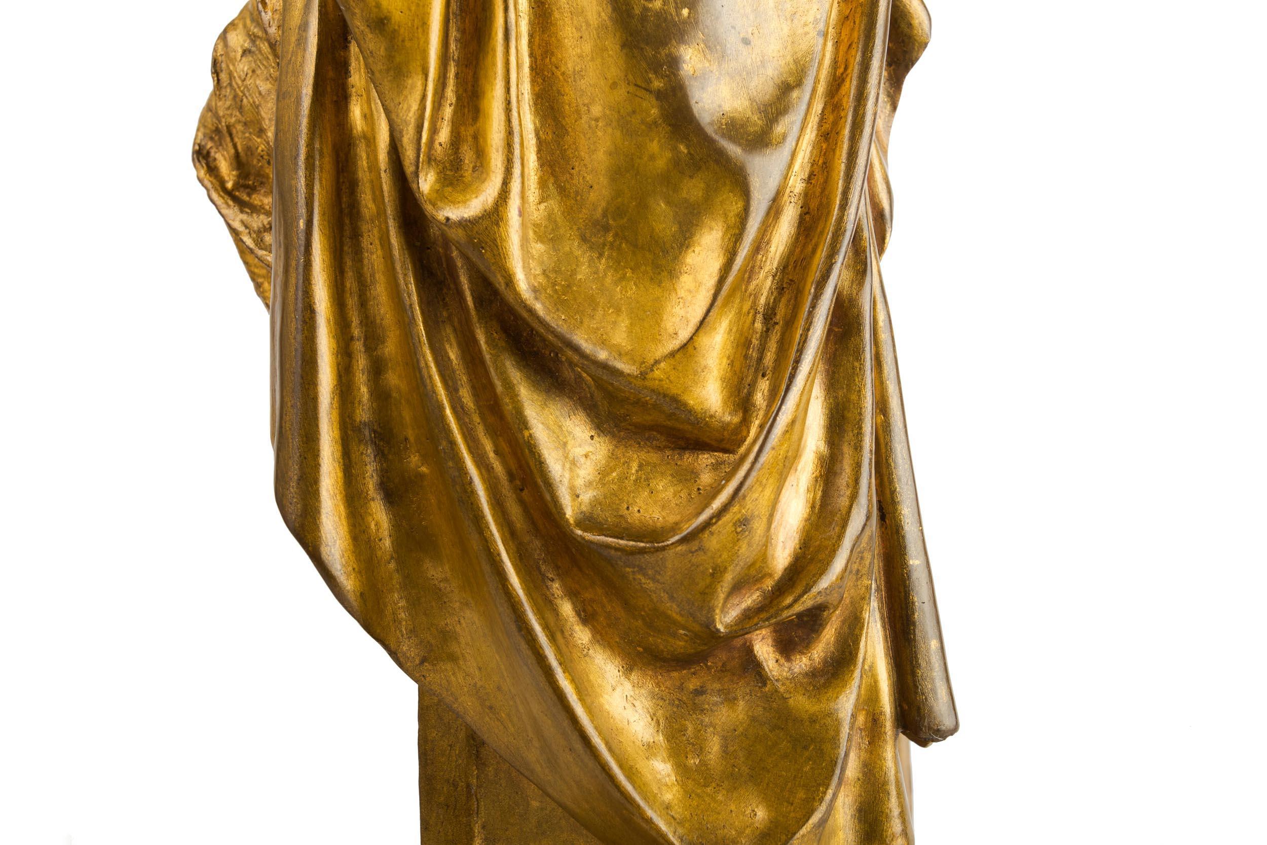 Rare French Antique Bronze Sculpture of St. Celicia by Emmanuel Fremiet 3