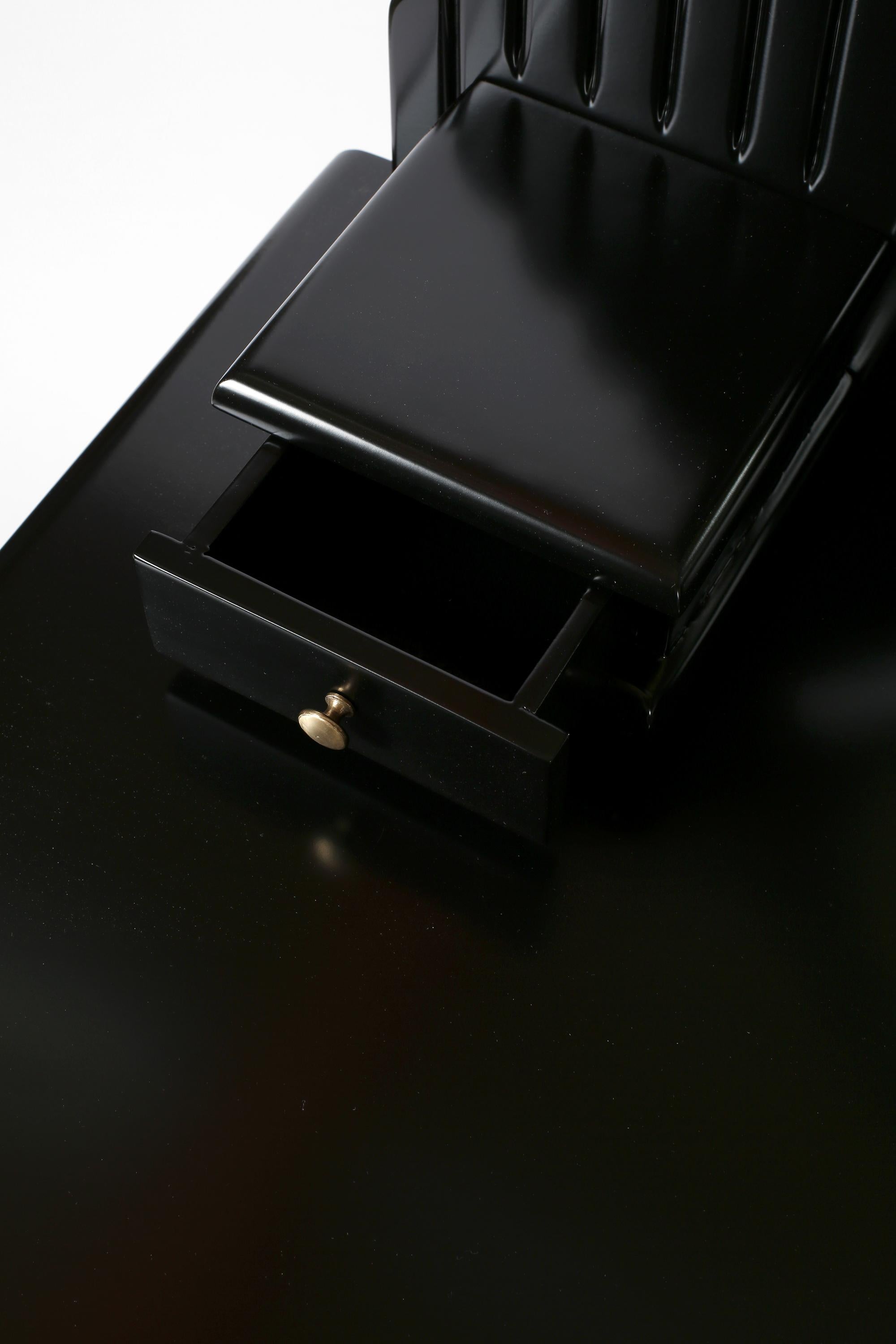 Rare French Art Deco Atelier Martine Black Lacquer Dressing Table For Sale 9