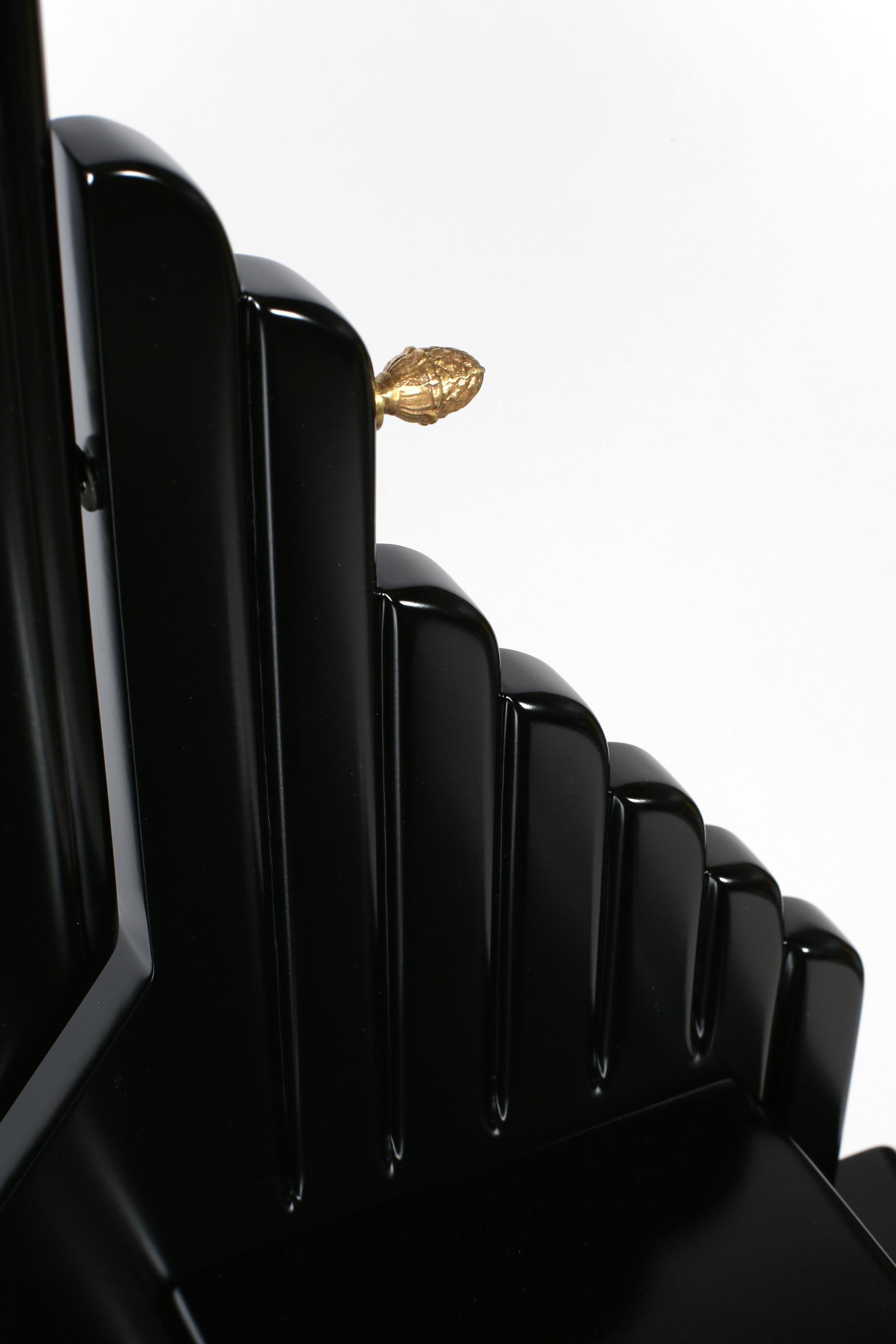 Rare French Art Deco Atelier Martine Black Lacquer Dressing Table For Sale 14