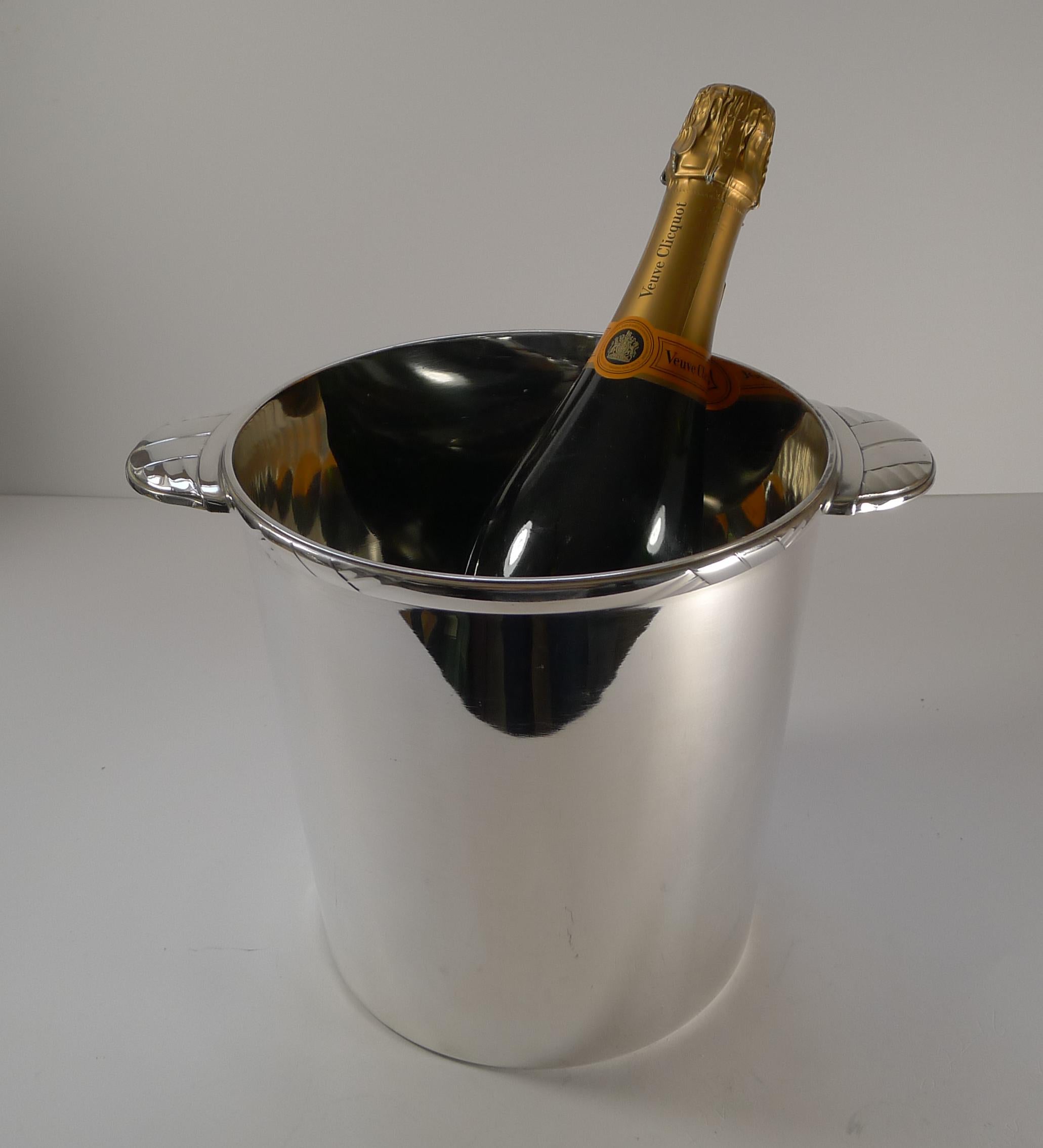 Rare French Art Deco Champagne Bucket / Wine Cooler by Ercuis, Paris 5