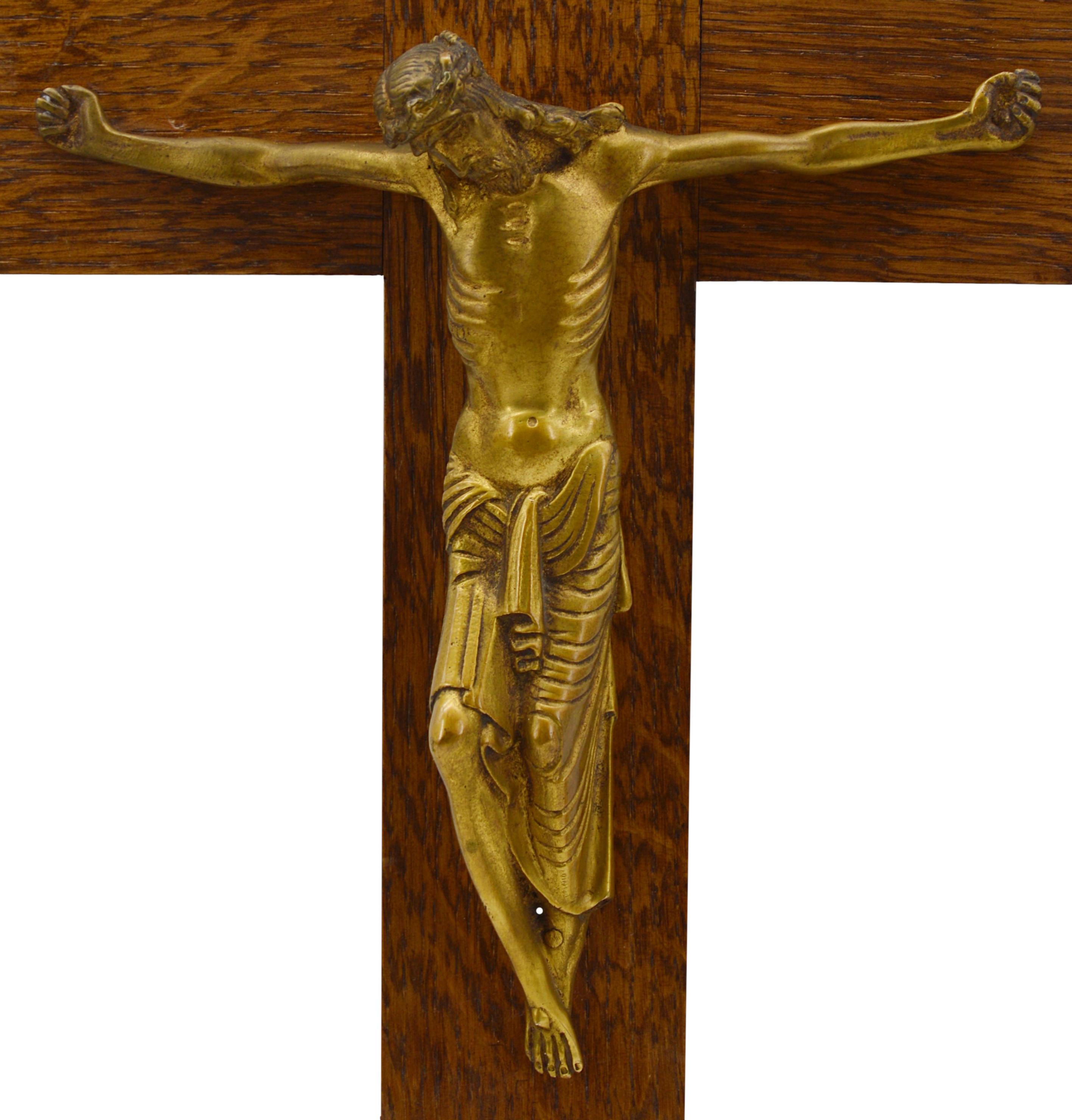 Early 20th Century Rare French Art Deco Crucifix, 1920, Poor Clares For Sale