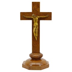 Rare French Art Deco Crucifix, 1920, Poor Clares