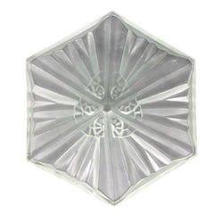 Rare French Art Deco CW Vianne Globe Opulent Frosted Lamp Shade