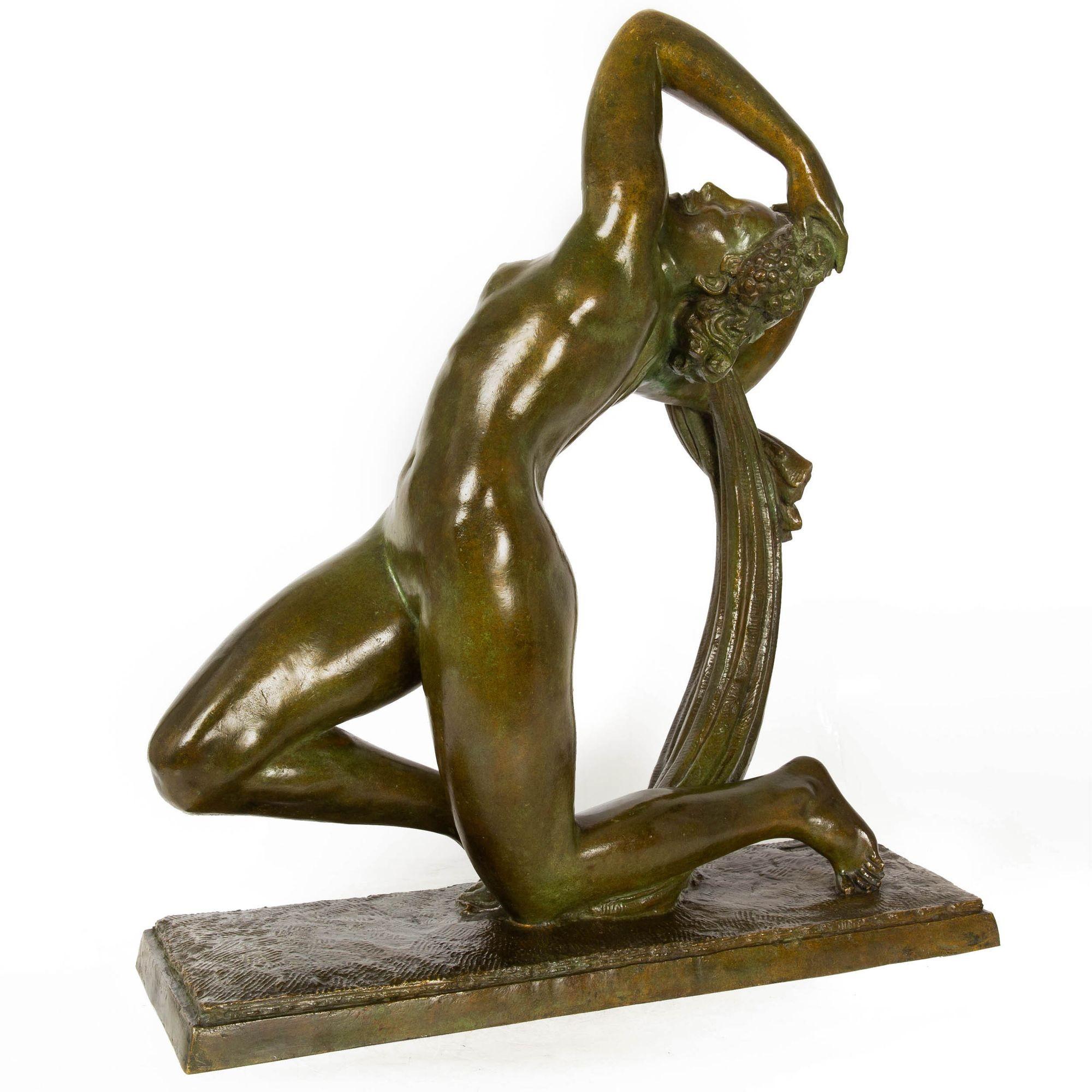 20th Century Rare French Art Deco “Female Dancer” by Pierre Le Faguays ca. 1930 For Sale