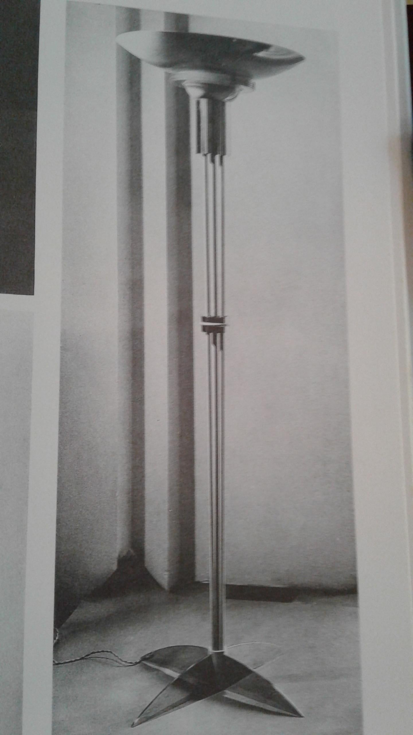 Rare lampadaire Art Déco de Francis Paul , ed. René Pottier. 1930s. en vente 5