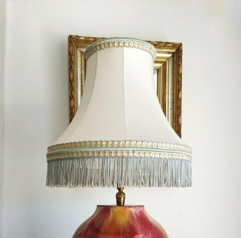 Rare French Art Deco Glazed Ceramic Bronze Table Lamp, 1930s For Sale 6