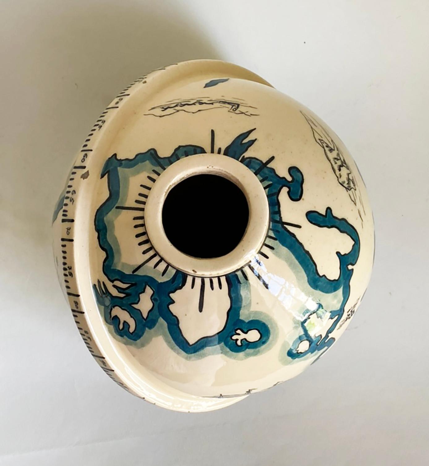 Rare French Art Deco Globe Vase by Robert Lallemant For Sale 6