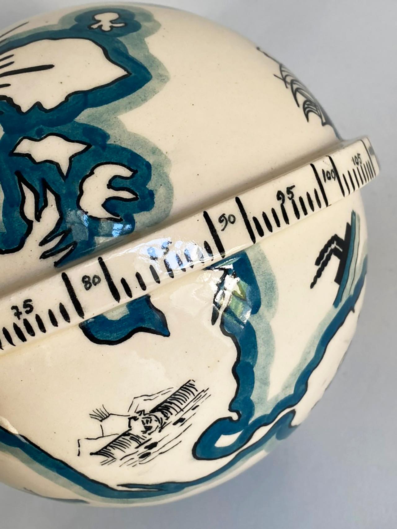 Mid-20th Century Rare French Art Deco Globe Vase by Robert Lallemant For Sale