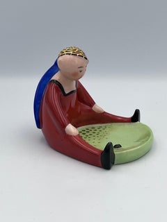 Rare French Art Deco Golf Caddie Ashtray Vide Poche By ROBJ & Veritable Limoges