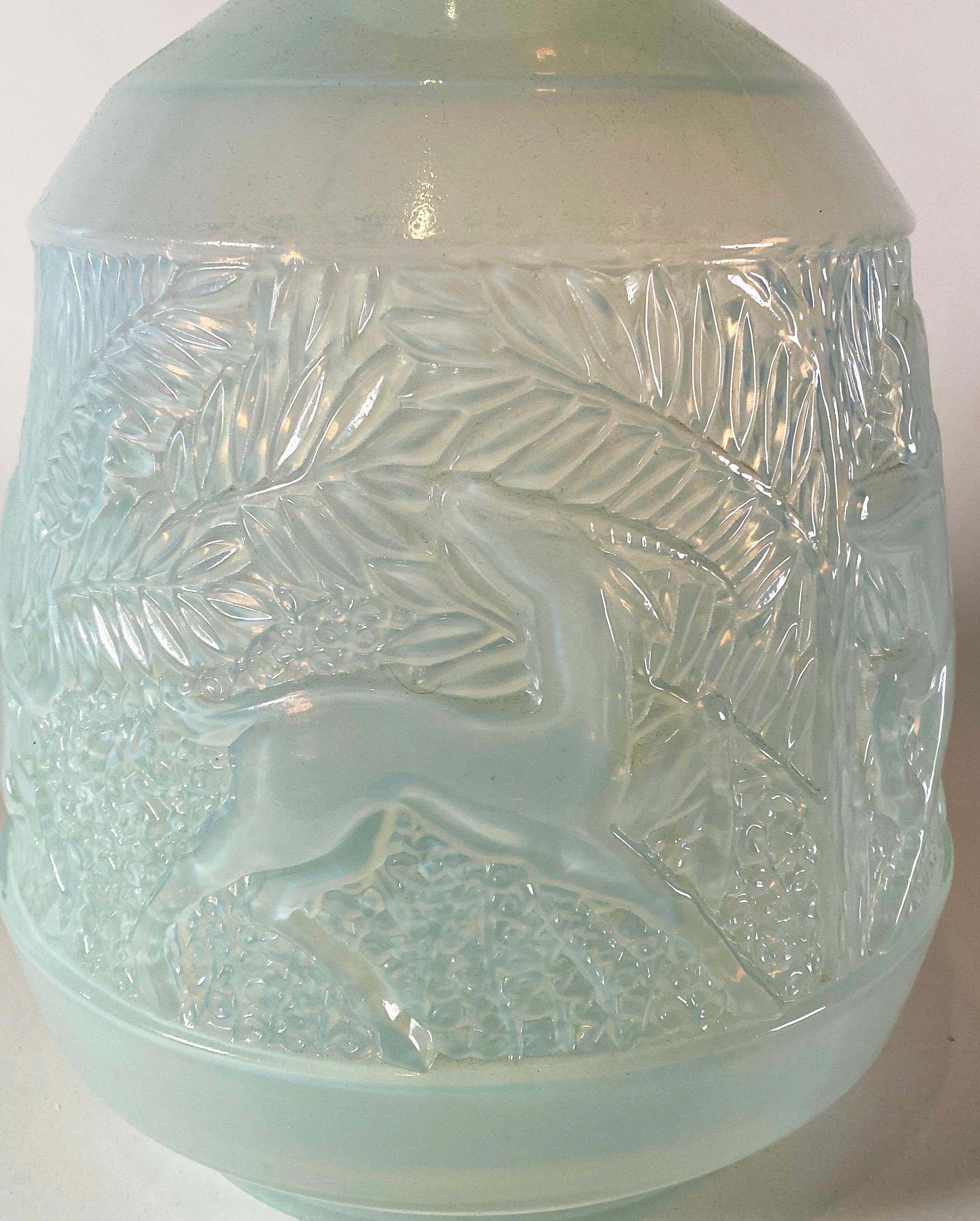Rare French Art Deco Iridescent Glass Vase, Etling For Sale 4