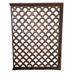 Rare Claustra Art Déco français en noyer, années 1930