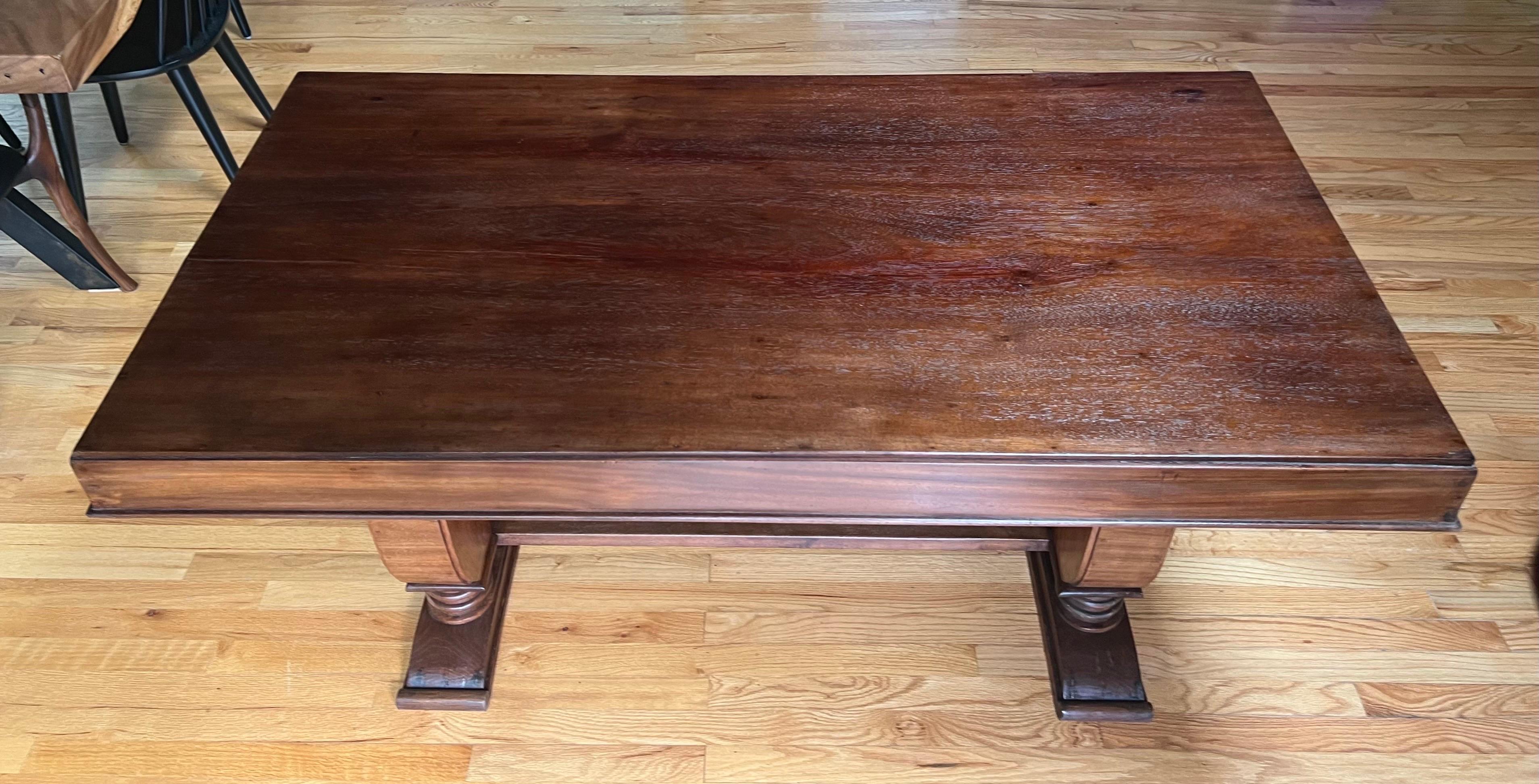 Rare French Art Deco Writing Table / Desk in Teak c. 1925, style of Andre Groult For Sale 3