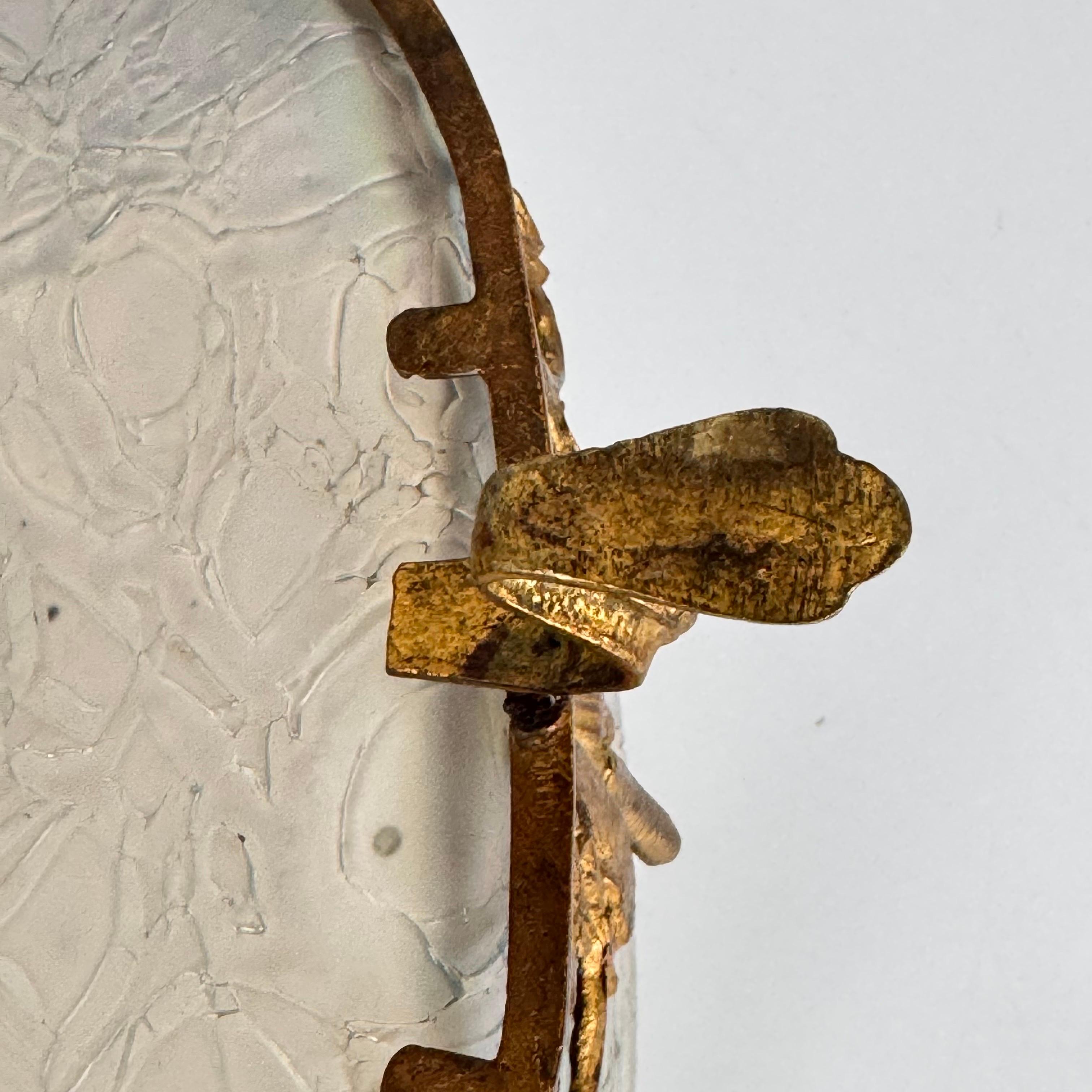 Seltener französischer Jugendstil-Übertöpfer aus Messing und opalisierendem Glas, spätes 19. Jahrhundert im Angebot 6