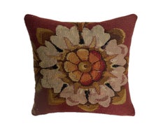 Rare French Aubusson Tapestry Pillow, 18th Century
