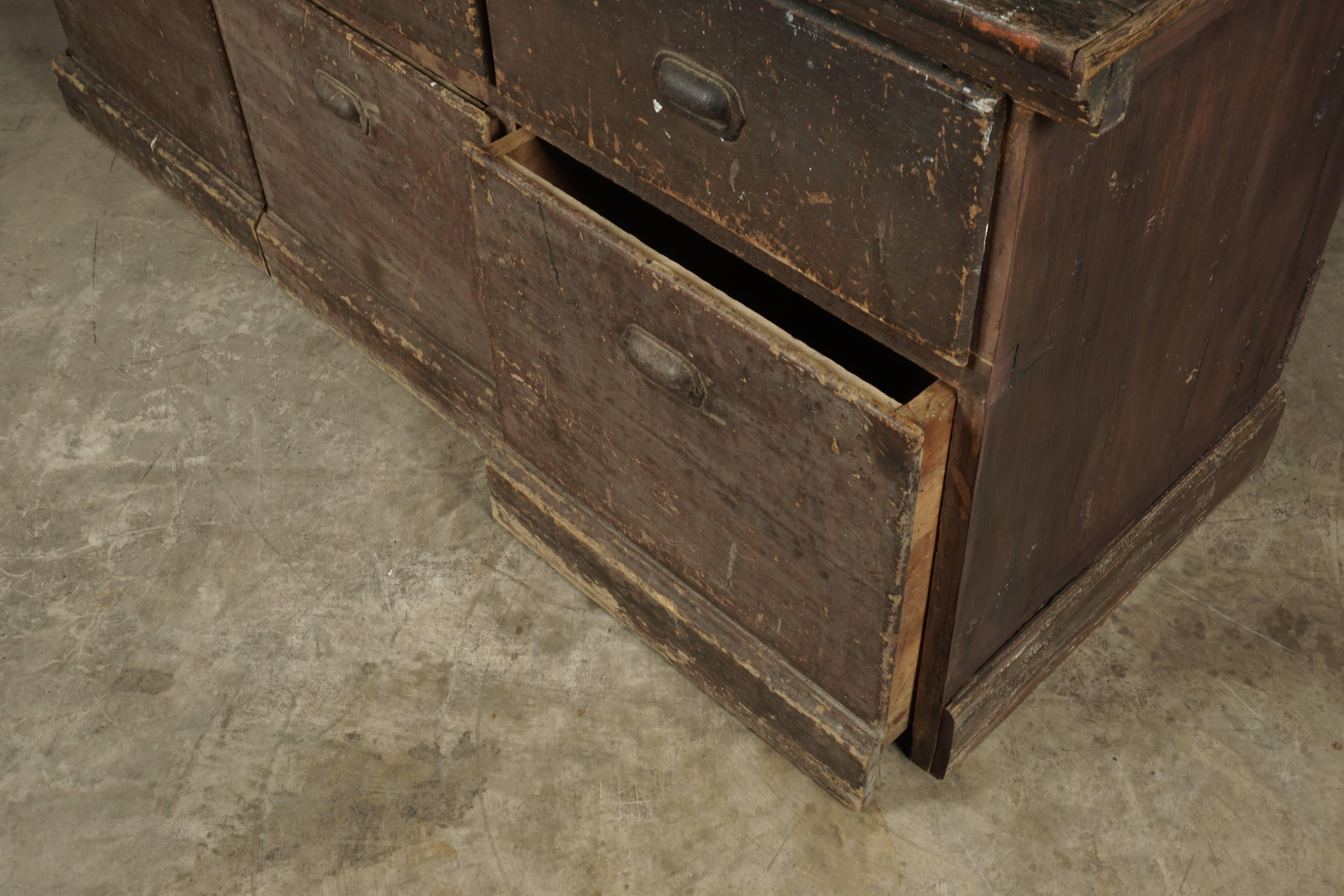 Rare French Bakery Chest from France, circa 1920 1