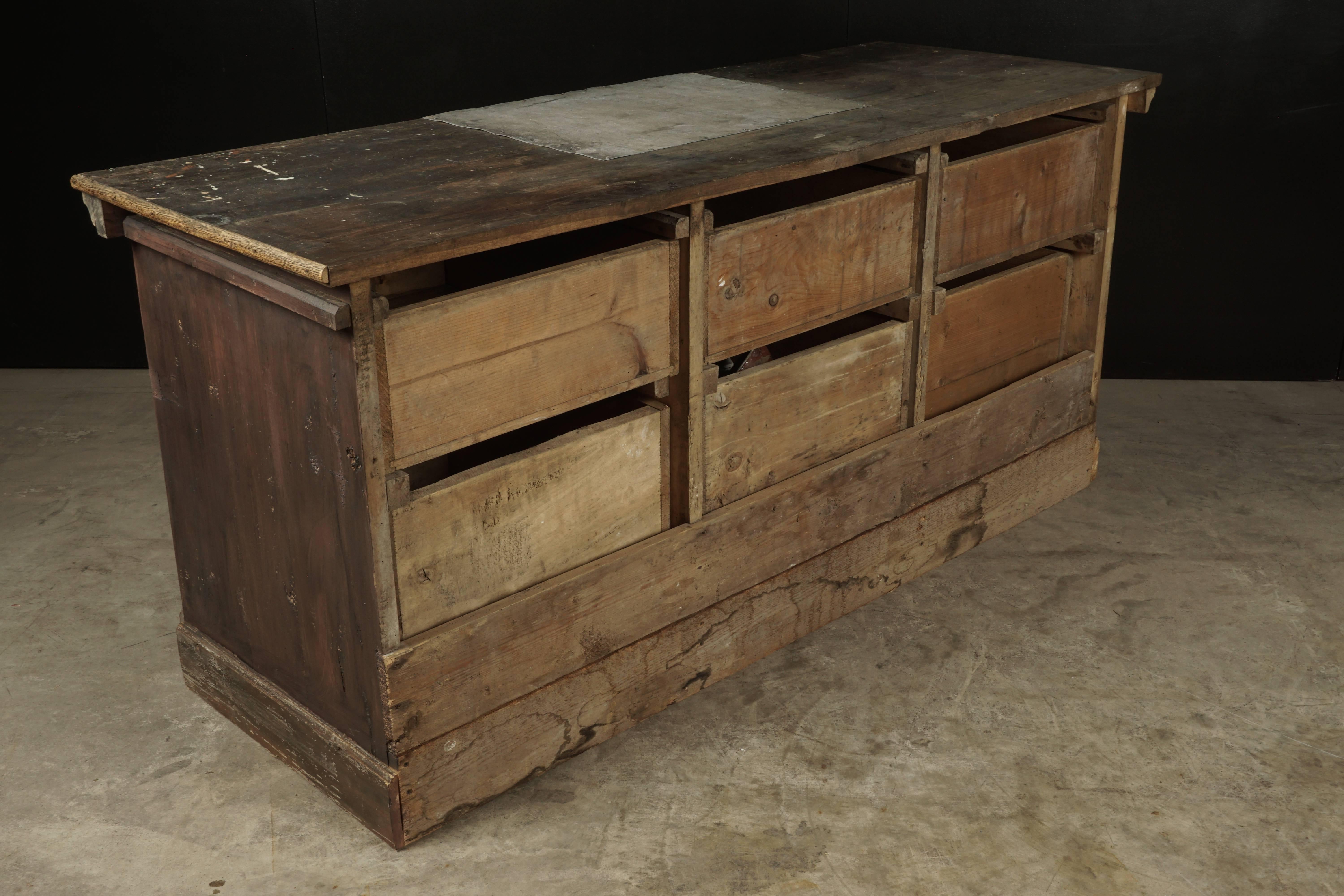 Rare French Bakery Chest from France, circa 1920 2