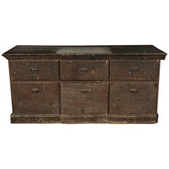Antique Rare French Bakery Chest from France, circa 1920
