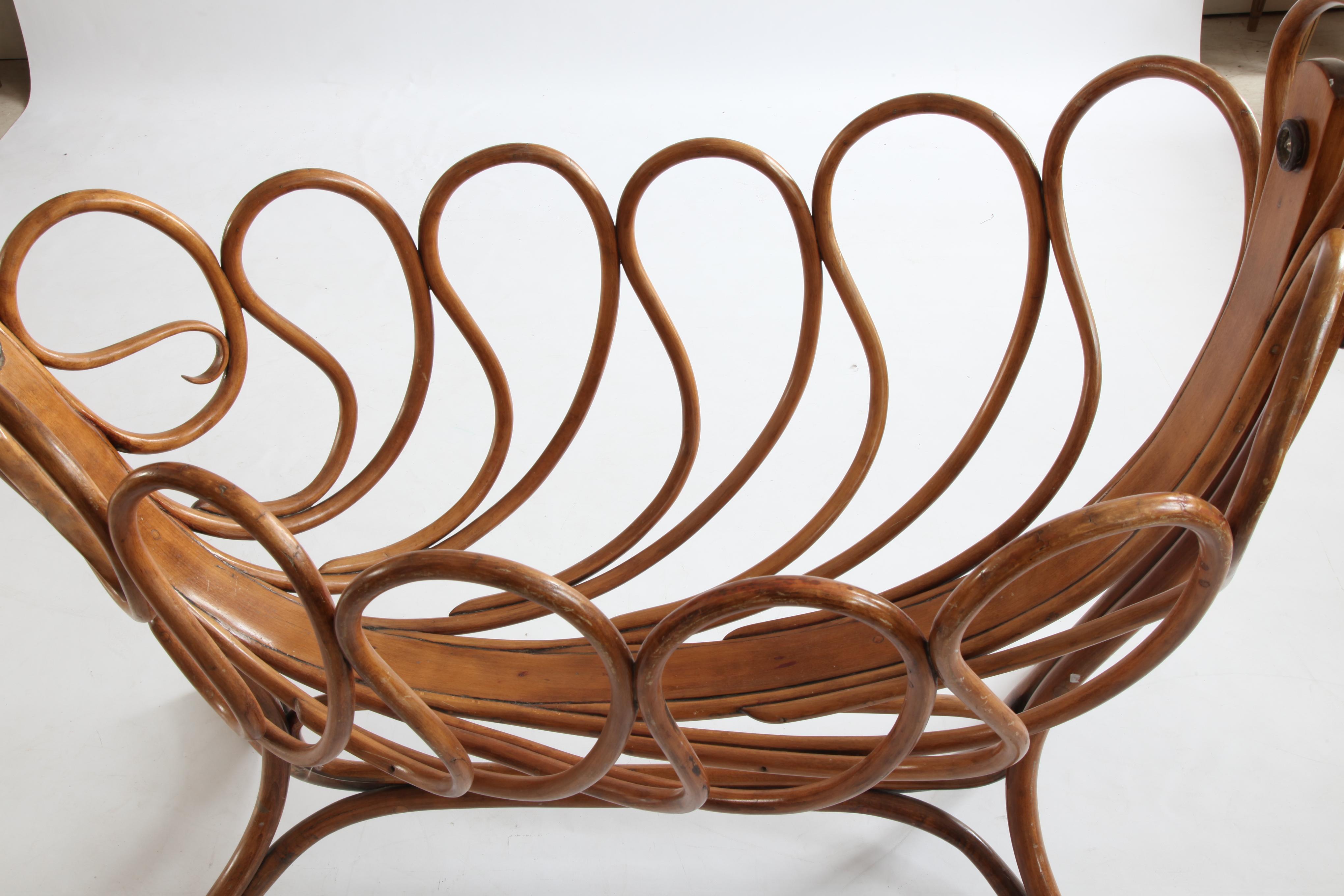 Rare French Bentwood Cradle in the Thonet Style, Late 19th Century For Sale 8