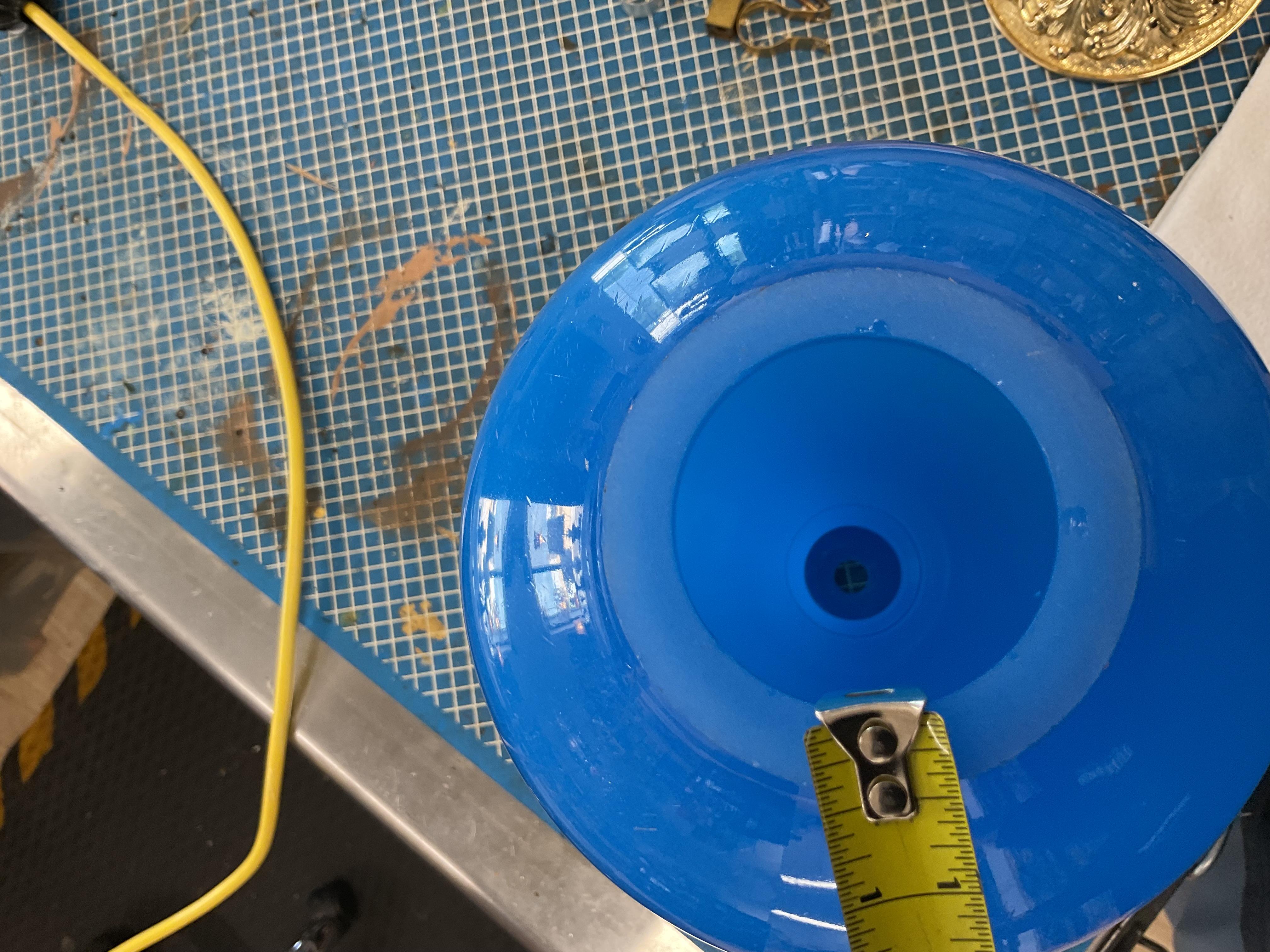 Rare paire de lampes en verre French Opaline bleu en vente 7