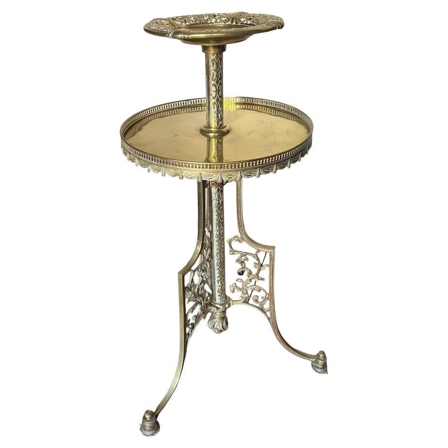 Rare french brass smoking table