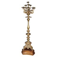 Rare candélabre français monté sur bronze Finition Dore' avec pattes de pattes