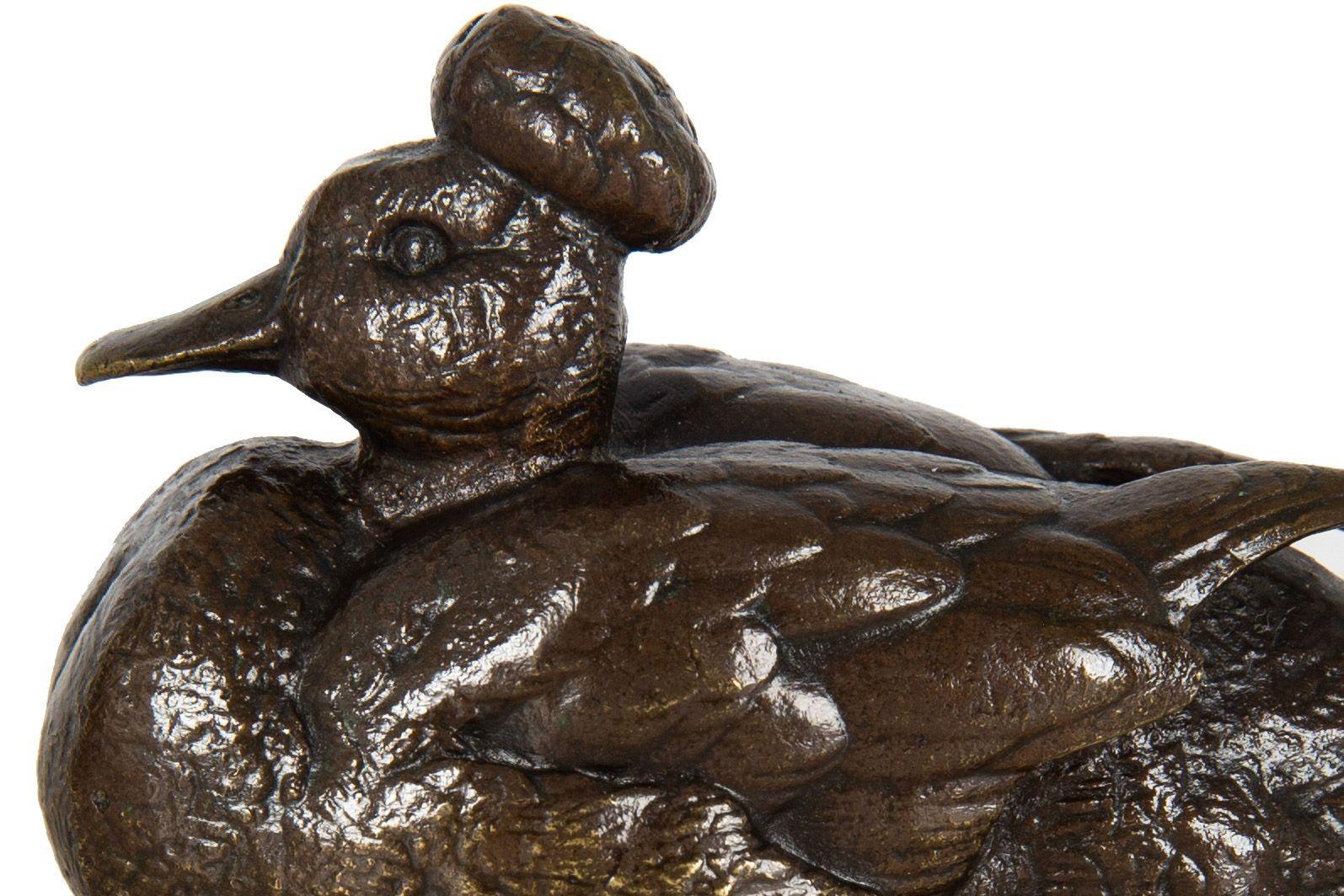 Rare sculpture française en bronze d'un canard ras du cou d'Henri Alfred Jacquemart en vente 1