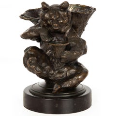 Rare French Bronze Sculpture “Harvester Bear” by Auguste Cain circa 1850