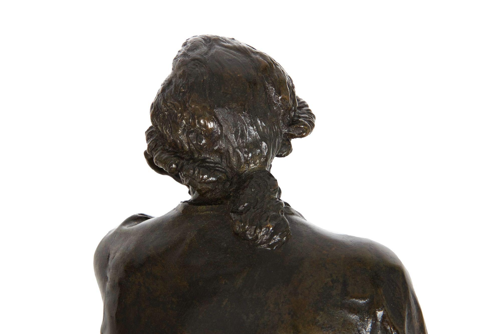 Rare French Bronze Sculpture of Antoine Lavoisier by Aimé-Jules Dalou 6