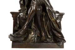 Seltene französische Bronzeskulptur von Antoine Lavoisier von Aimé-Jules Dalou