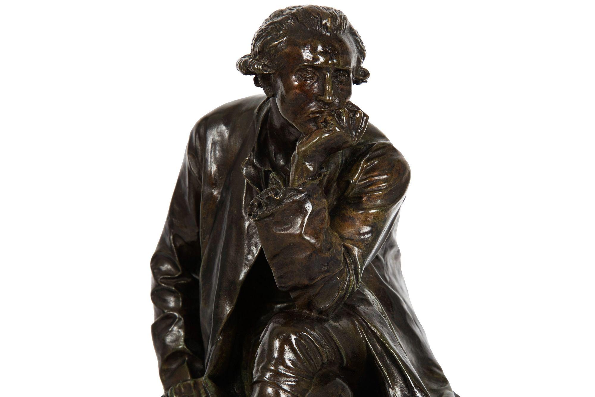Rare French Bronze Sculpture of Antoine Lavoisier by Aimé-Jules Dalou 14
