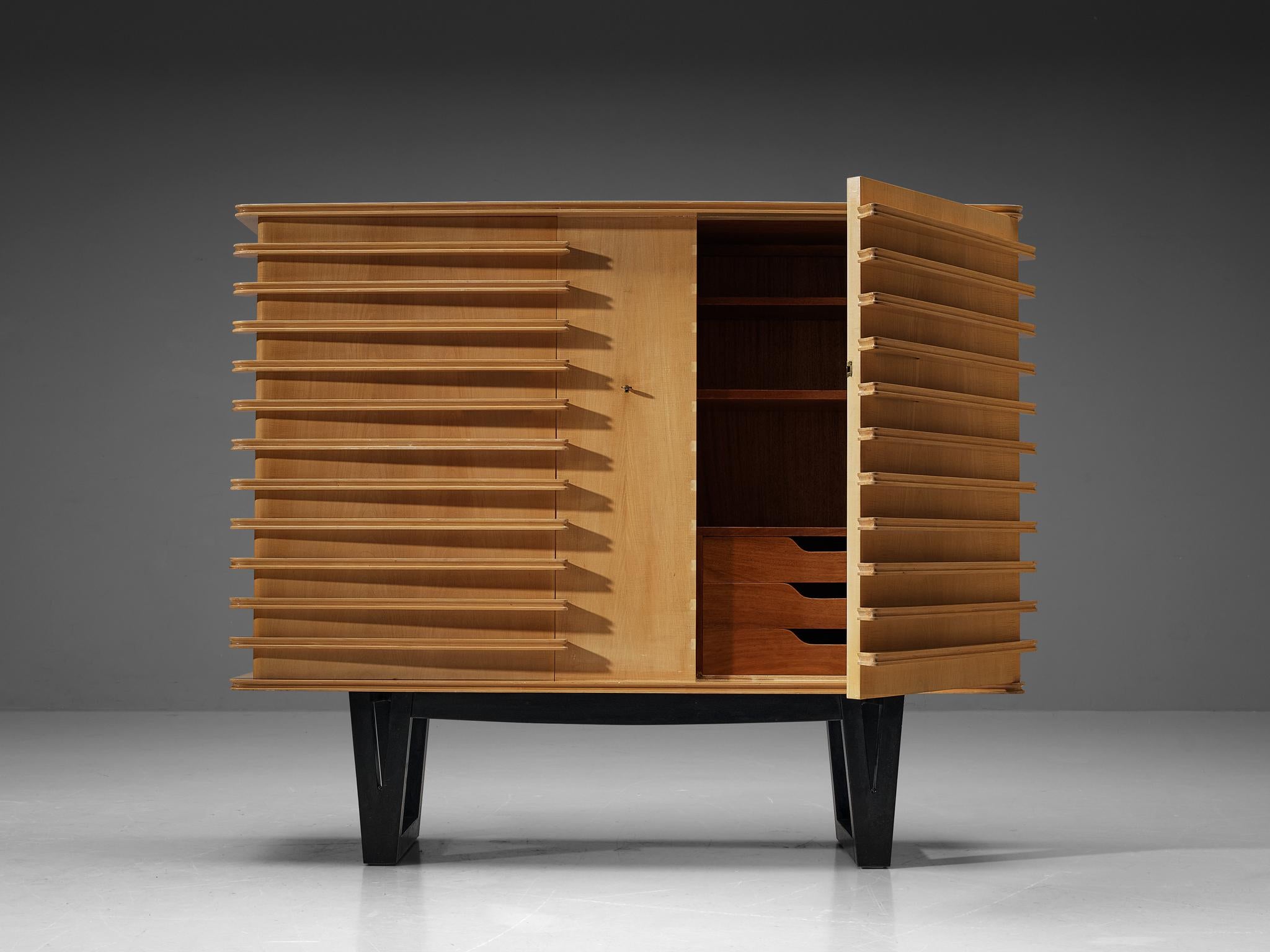 Mid-Century Modern Rare buffet français Raoul Clement & R. Verot en sycomore
