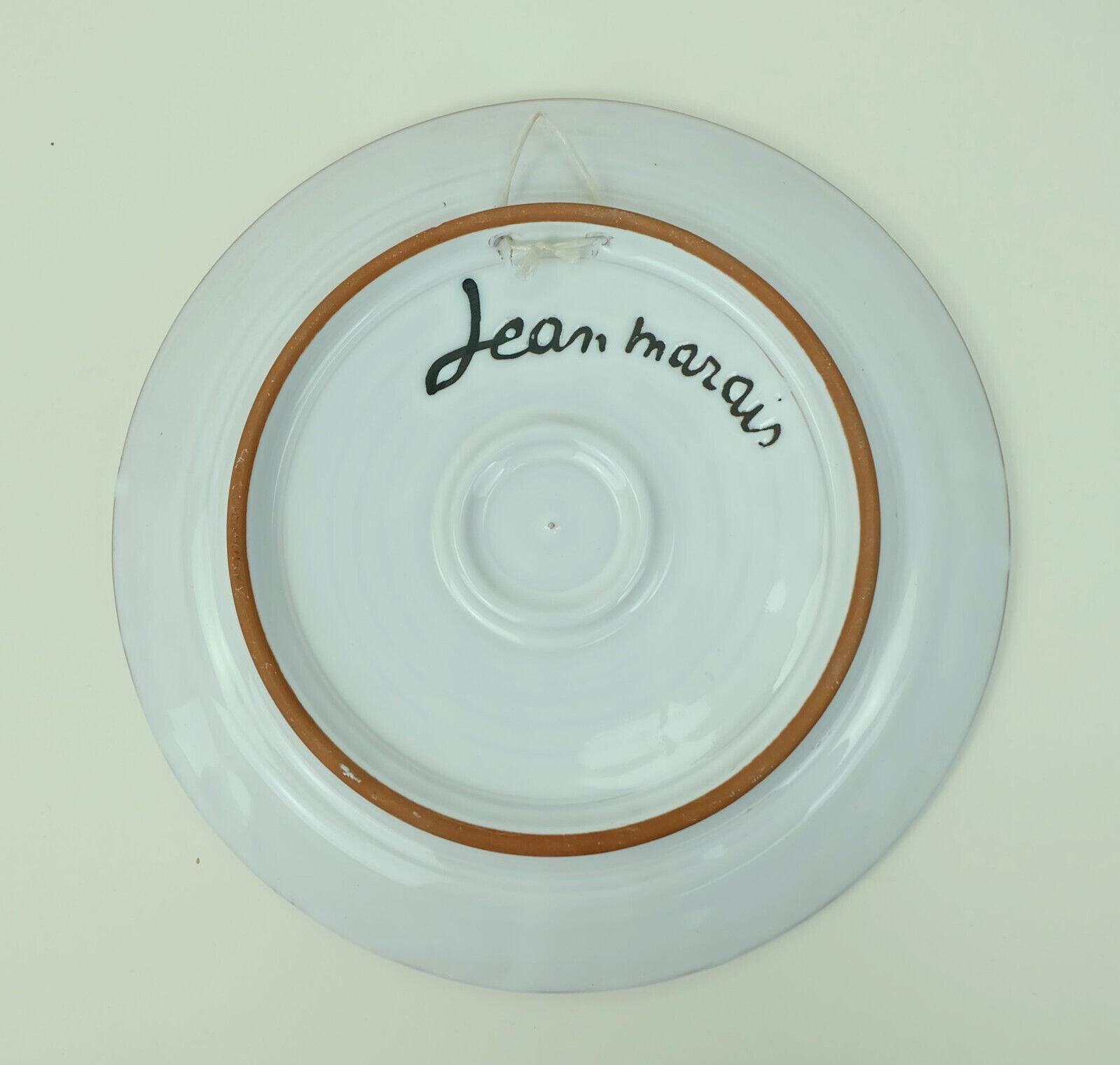 Rare French Ceramic Plate Jean Marais Studio Ceramic Art Ceramics, 1960s For Sale 2