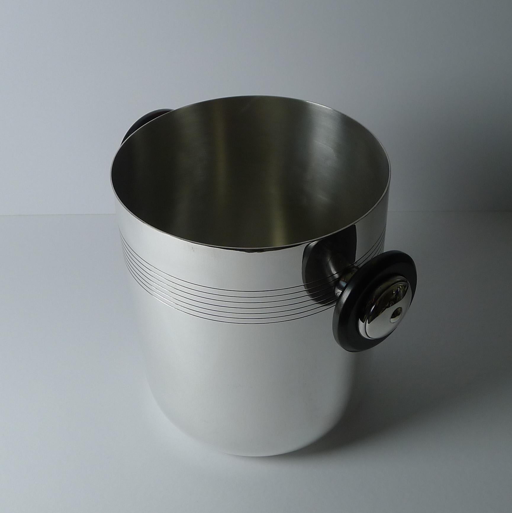 Mid-20th Century Rare French Christofle Art Deco Champagne Bucket / Wine Cooler c.1940 For Sale