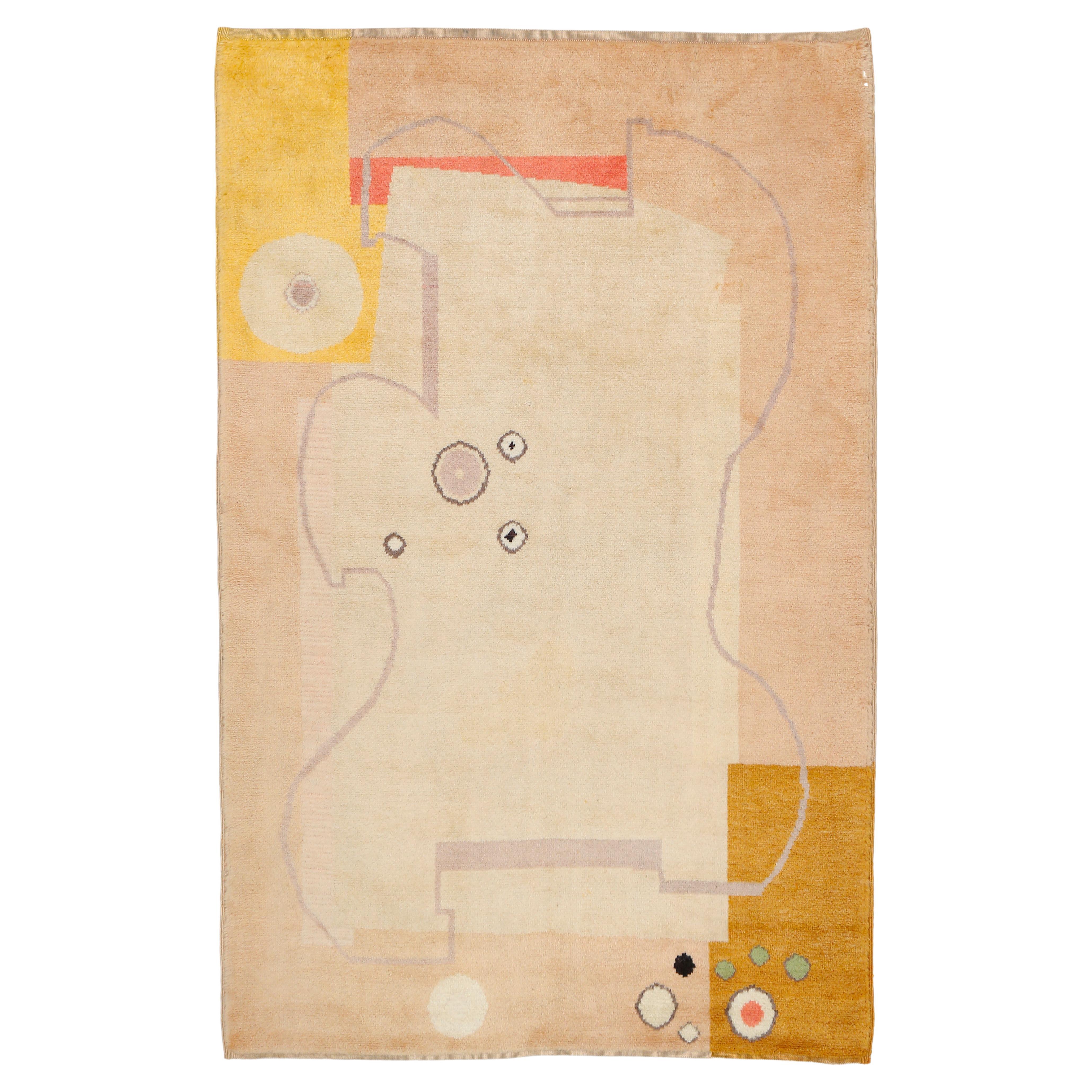 Rare French Cubist Maison Myrbor Rug by Louis Marcoussis, Circa 1925 For  Sale at 1stDibs