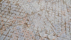 Raro tappeto di lana geometrico astratto di ispirazione French Deco 9'2''x12'1''