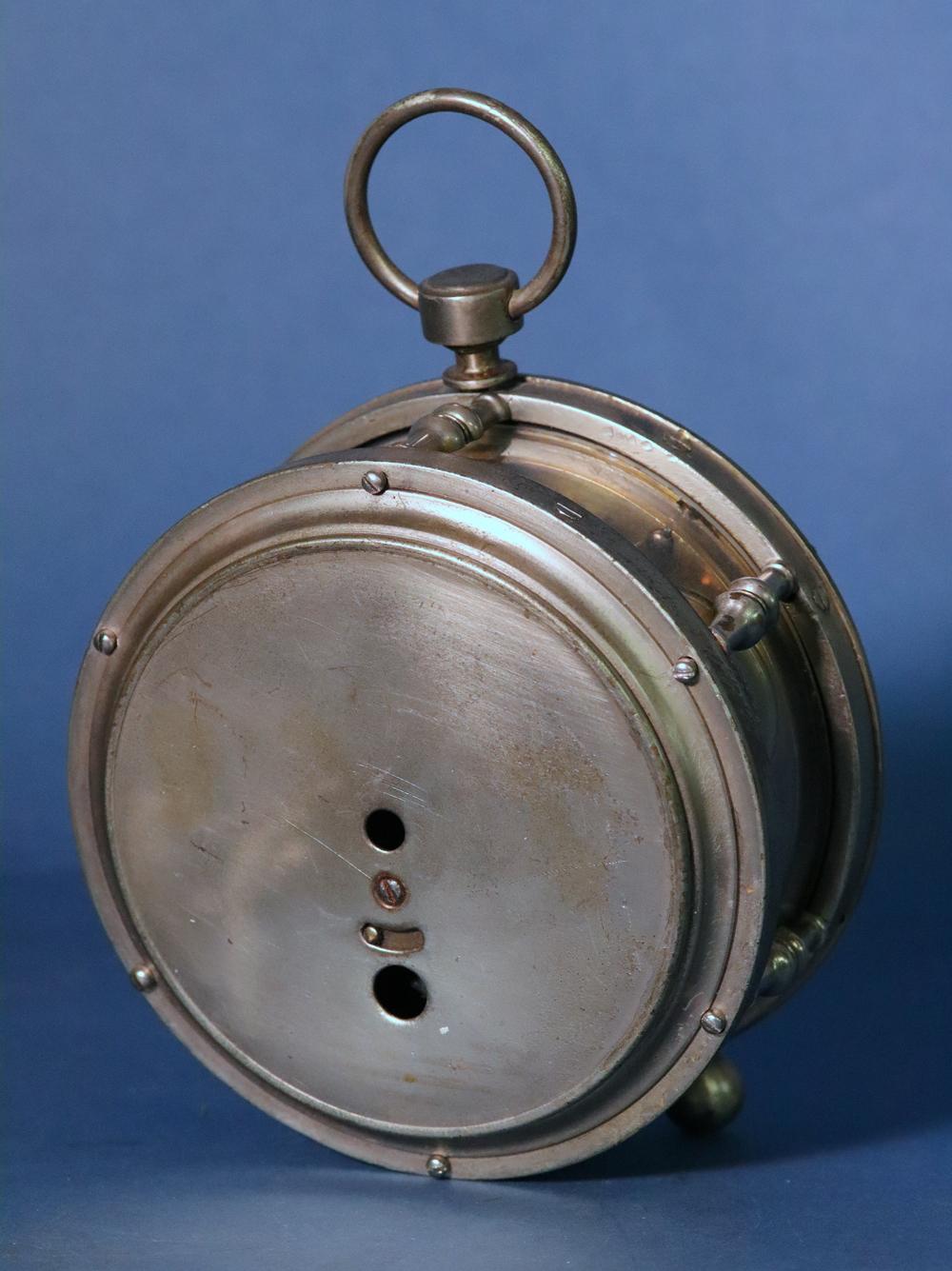 Rare horloge française à chariot tambour avecéchappement inhabituel Bon état - En vente à Greenlawn, NY