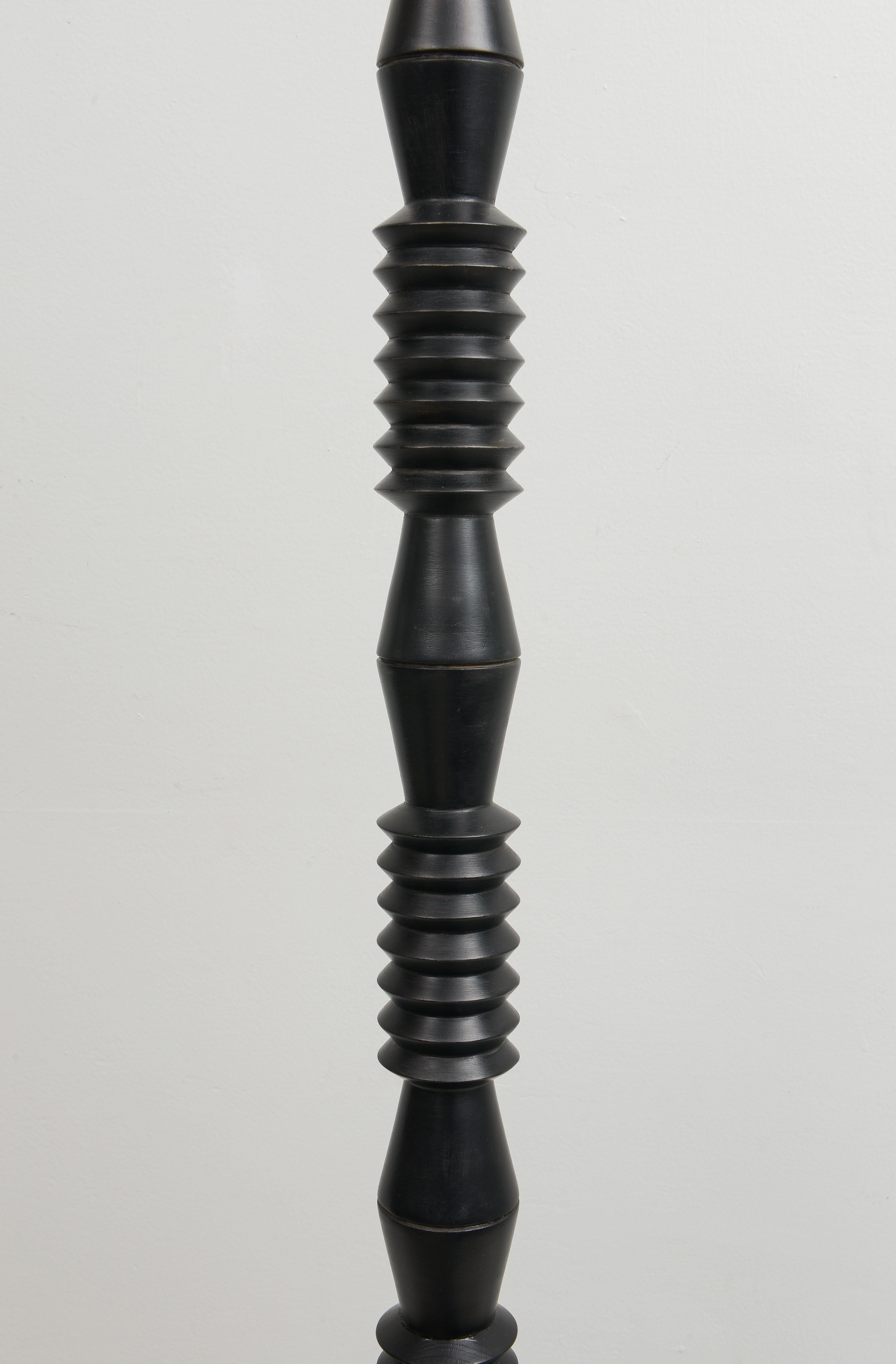 Contemporary French Ebonized Floor lamp For Sale
