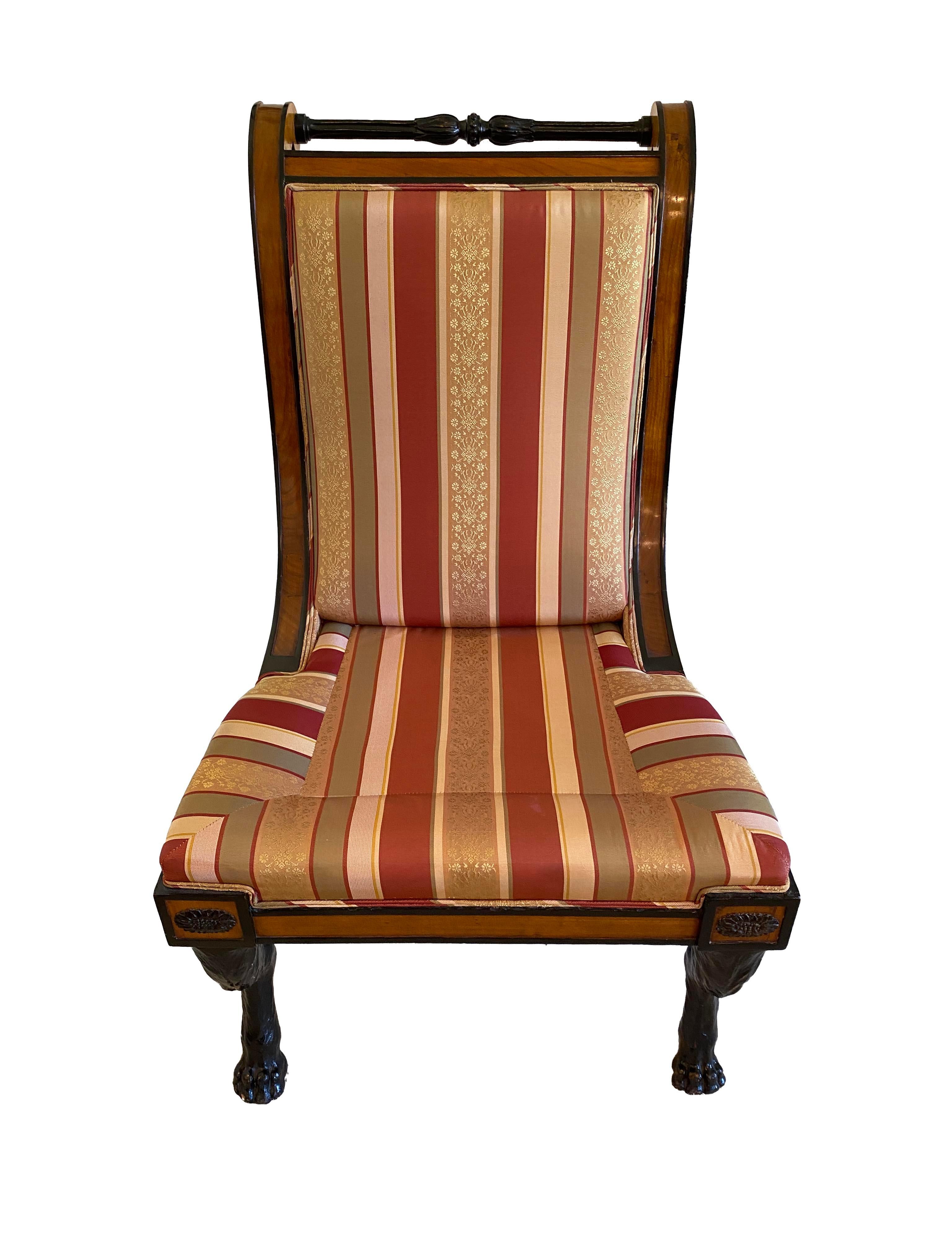 Stile impero Rara sedia impero francese - Dalla collezione di Ann & Gordon Getty in vendita