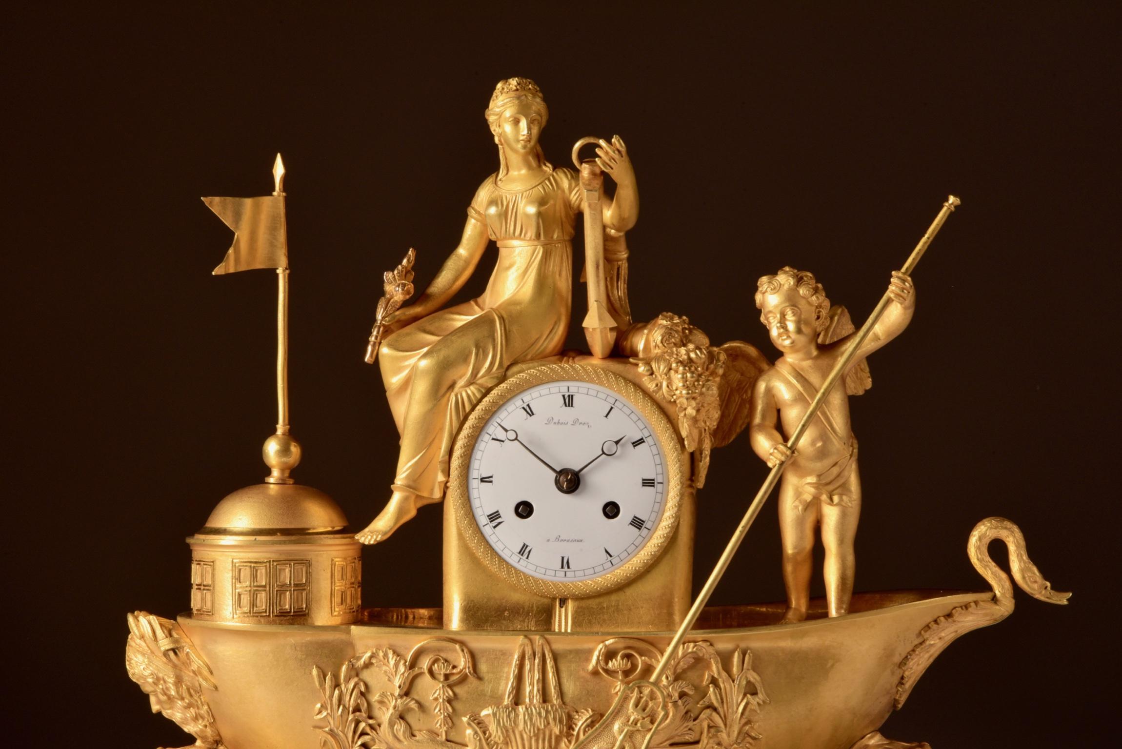 19th Century Rare French Empire Clock, 