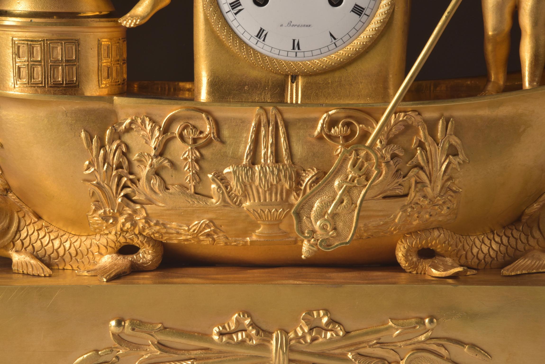 Bronze Rare French Empire Clock, 