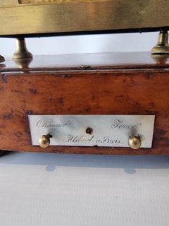 Rare French Empire ormolu and patinated bronze portefaix clock signed Alibert