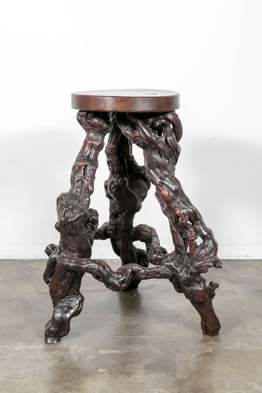 Rare French Grapevine Root Bar Stool 3