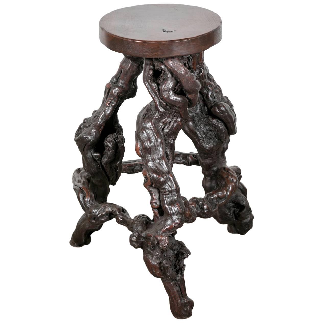 Rare French Grapevine Root Bar Stool