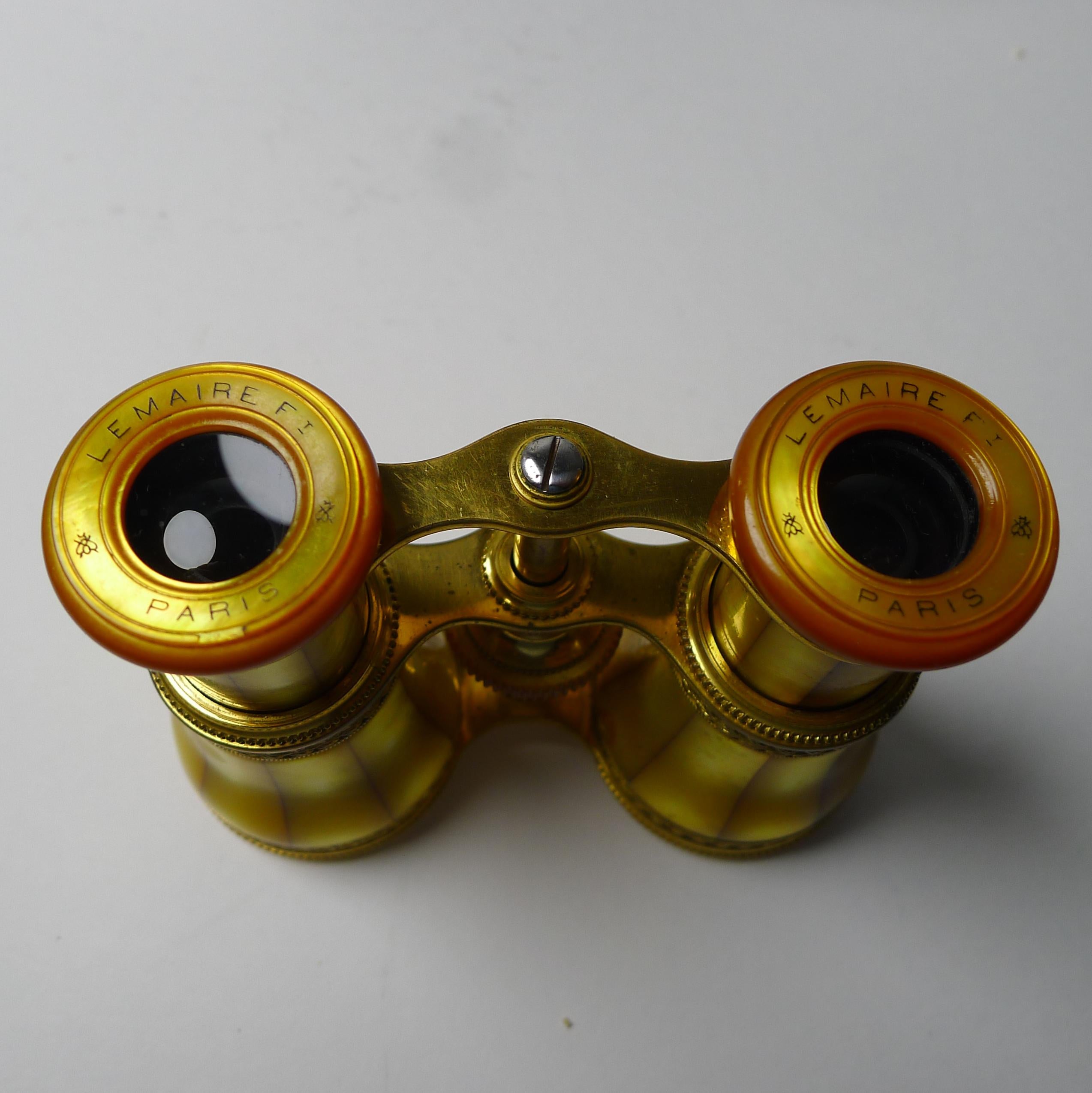 Rare French LeMaire, Paris Opera Glasses - Golden Mother of Pearl 5