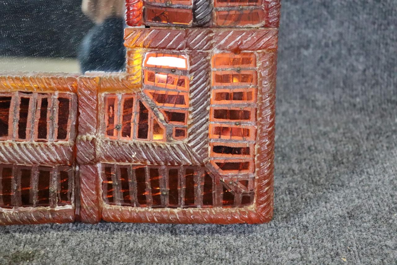 Rare miroir français Line Vautrin Mid Century Modern en vente 3