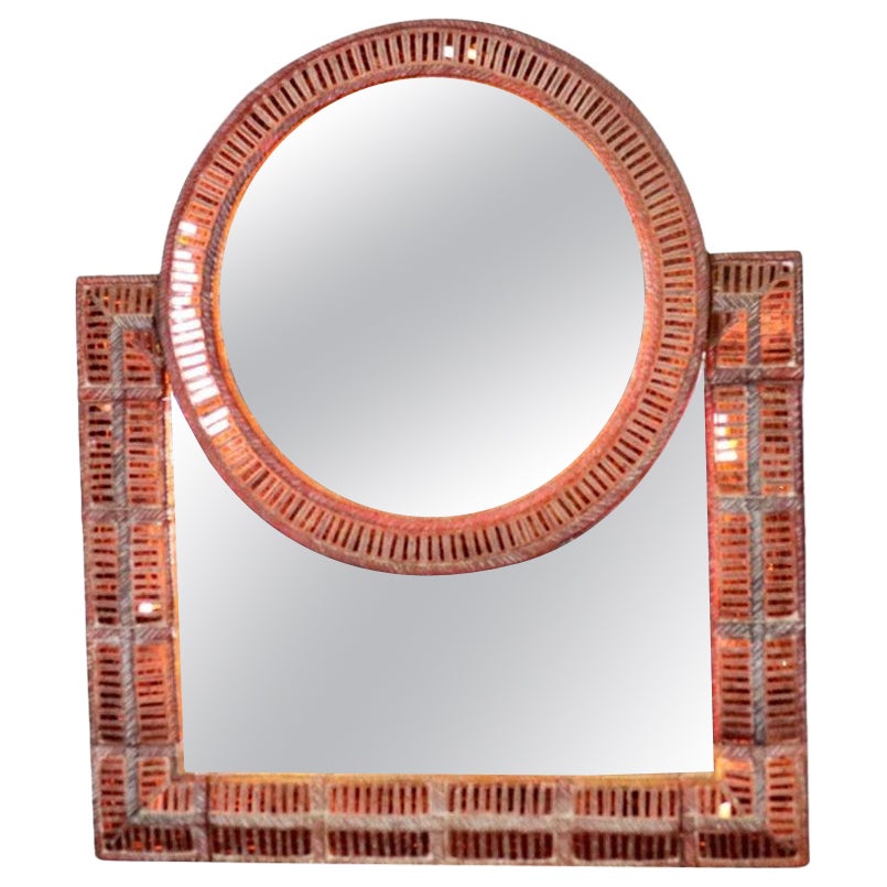 Rare miroir français Line Vautrin Mid Century Modern en vente